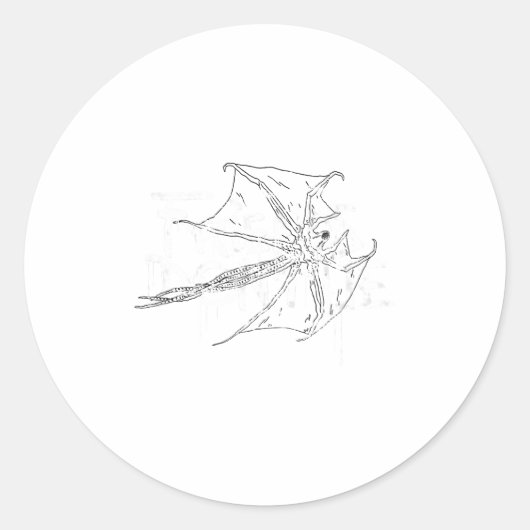 Stranger Things 4 Demobat Fly Friends Don't Lie  Ronde Sticker (Voorkant)