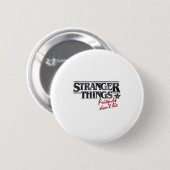 Stranger Things Friends Don't Lie Distressed Text  Ronde Button 5,7 Cm (Voorkant /achterkant)