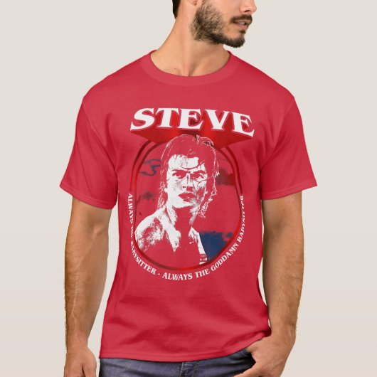 Stranger Things Steve Babysitter Officially Licens T-shirt (Voorkant)