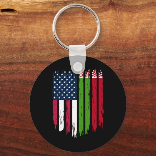 Stranger USA Immigrant trainen Sleutelhanger (Voorkant)