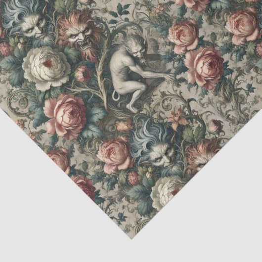 Strangers in the Park at Night beroemd gemaakt doo Tissuepapier (Detail)