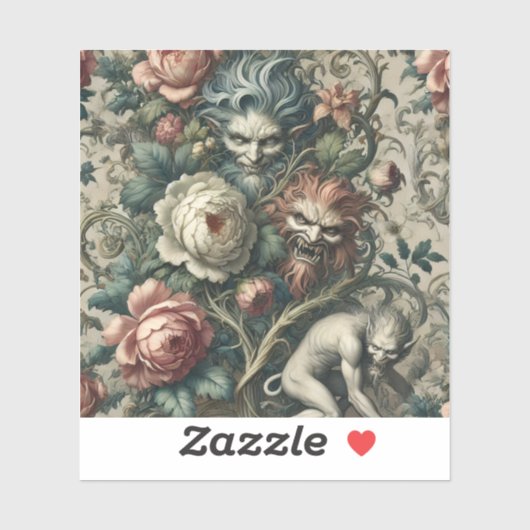 Strangers in the Park at Night – Gothic Victorian Sticker (Vel)