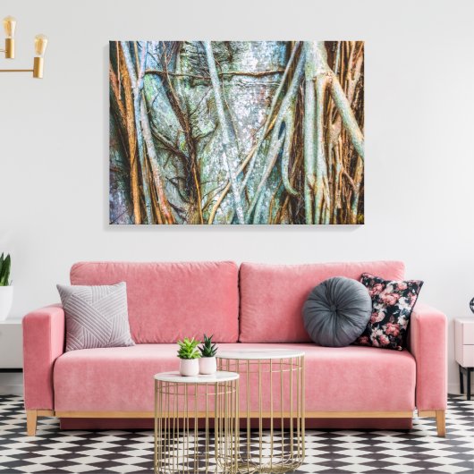 Strangler Fig Abstract Canvas Afdruk (Insitu (Woonkamer))