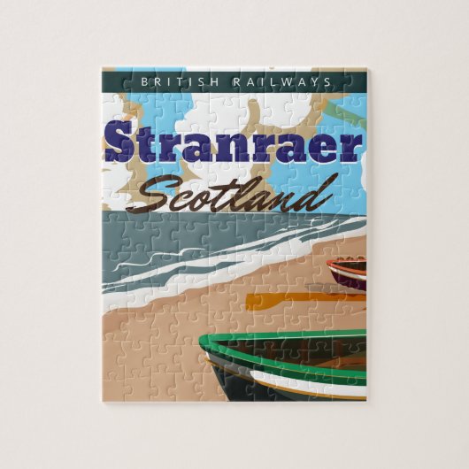 Stranraer Schotland vintage reisposter Legpuzzel (Verticaal)