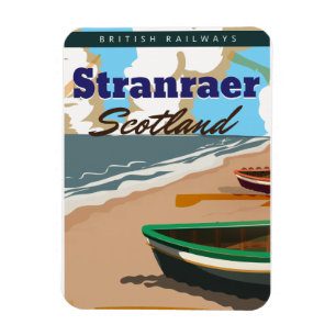 stranraer schotland vintage reisposter magneet