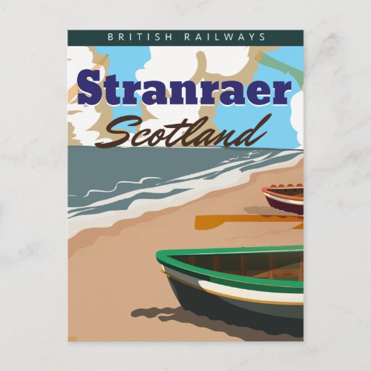 Stranraer Scotland vintage poster Briefkaart (Voorkant)