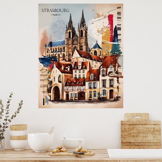 Strasbourg Charm Poster (Keuken)