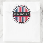 Strasbourg City Pride Embleem – Franse identiteit Ronde Sticker (Tas)
