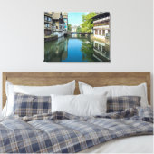 Strasbourg France Canal Canvas Afdruk (Insitu (Slaapkamer))