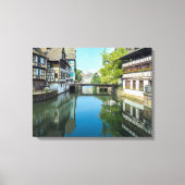 Strasbourg France Canal Canvas Afdruk (Voorkant)