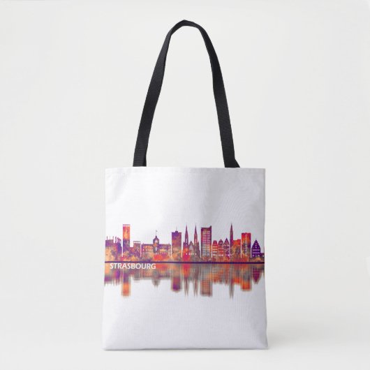 Strasbourg France Skyline Tote Bag (Voorkant)