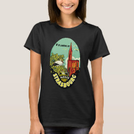 Strasbourg Frankrijk Reis Retro Vintage T-shirt