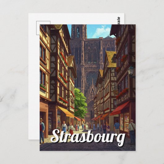 Strasbourg Frankrijk Reizen Briefkaart (Voorkant / Achterkant)