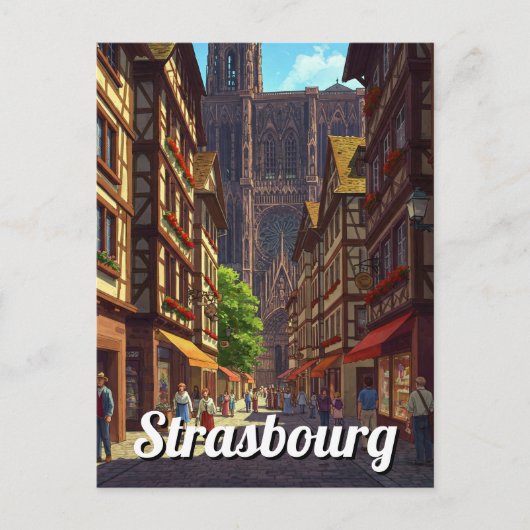 Strasbourg Frankrijk Reizen Briefkaart (Voorkant)