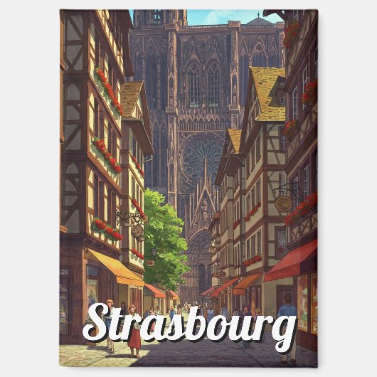 Strasbourg Frankrijk Reizen Magneet (Voorkant)