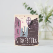 Strasbourg Frankrijk stad reisposter Briefkaart (Staand voorkant)