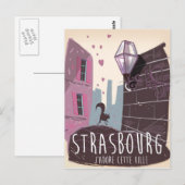 Strasbourg Frankrijk stad reisposter Briefkaart (Voorkant / Achterkant)