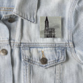 Strasburg Cathedral Vierkante Button 5,1 Cm (In situ)