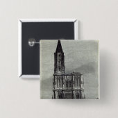 Strasburg Cathedral Vierkante Button 5,1 Cm (Voorkant /achterkant)