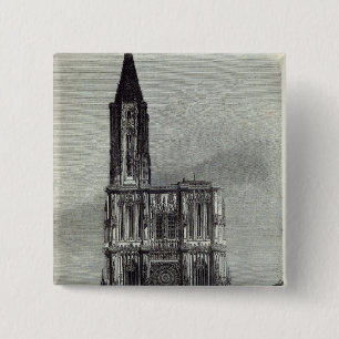 Strasburg Cathedral Vierkante Button 5,1 Cm