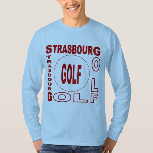 STRASBURG GOLF Blauw T-shirt (Voorkant)