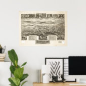 Strasburg Pennsylvania 1903 Antiek Panorama Poster (Thuiskantoor)