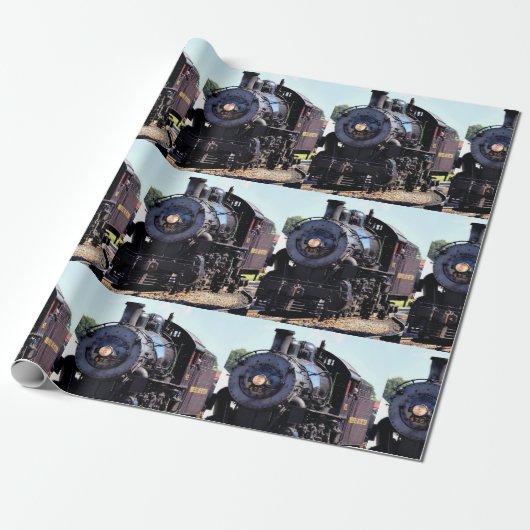Strasburg Train Wrapping Paper Cadeaupapier (Uitgerold)