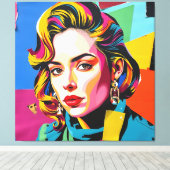 “Strasha” - Gloss Pop Collage Dream Canvas Afdruk (Insitu (Houten vloer))