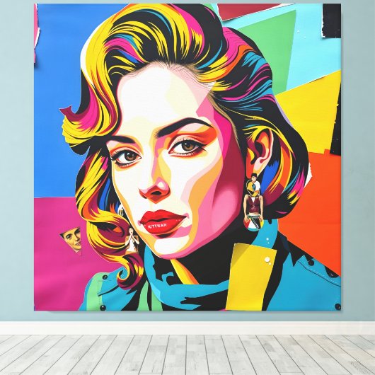 “Strasha” - Gloss Pop Collage Dream Canvas Afdruk (Insitu (Houten vloer))