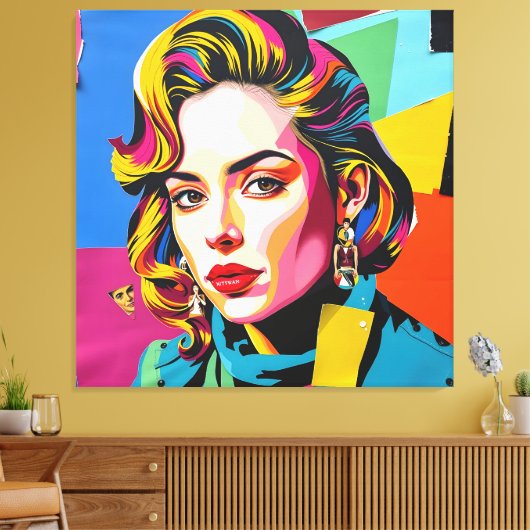 “Strasha” - Gloss Pop Collage Dream Canvas Afdruk (Insitu (Woonkamer))