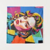 “Strasha” - Gloss Pop Collage Dream Wandkleed (Voorkant (horizontaal))