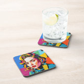 “Strasha” - Gloss Pop Collage Droom Bier Onderzetter (Rechterzijde)