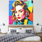 “Strasha” - Gloss Pop Collage Droom Canvas Afdruk (Insitu (Slaapkamer))