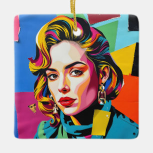 “Strasha” - Gloss Pop Collage Droom Keramisch Ornament
