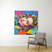 “Strasha” - Gloss Pop Collage Droom Wandkleed (In Situ (horizontaal))