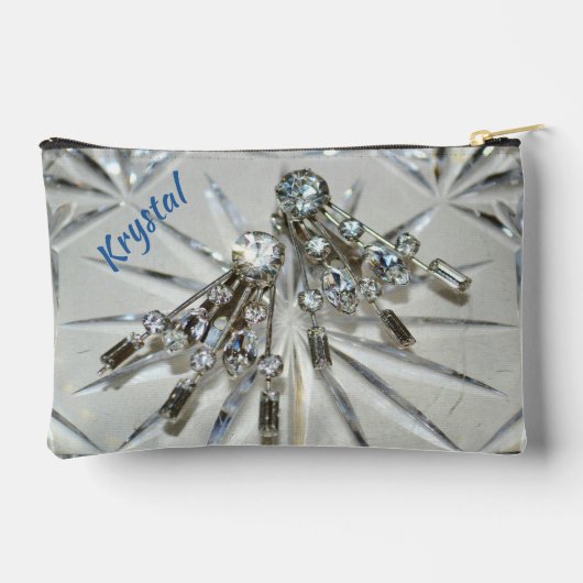 Strass  Art Deco Elegant Zilverachtig Grijs Etui (Achterkant)