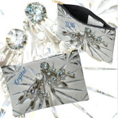 Strass Art Deco Elegant Zilverachtig Grijs Etui