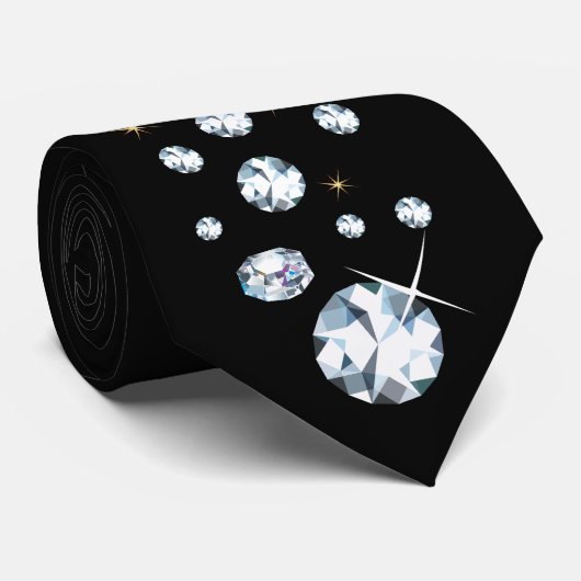 Strass - Juwelen Diamanten Stropdas (Opgerold)