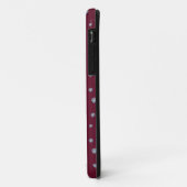 Strass op donkerrood Case-Mate iPhone case (Achterkant/links)