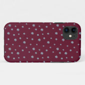 Strass op donkerrood Case-Mate iPhone case (Achterkant (horizontaal))
