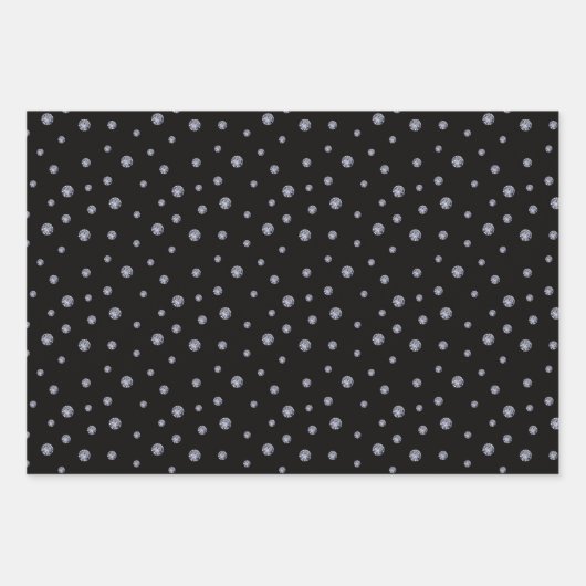 Strass op zwart inpakpapier vel (Voorkant)
