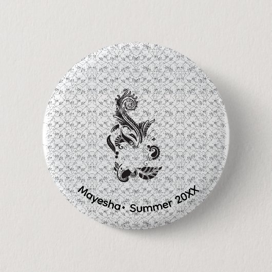 Strass & React Buttonnen | Rode uitverkoop! Ronde Button 5,7 Cm (Voorkant)