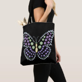 Strass vlinder ontwerp Canvas tas (Dichtbij)
