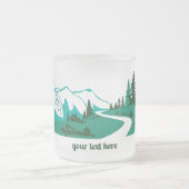 Straße in den Bergen. Matglas Koffiemok (Center)