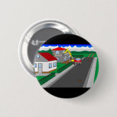 Straßen und Hausbau Ronde Button 5,7 Cm (Voorkant /achterkant)