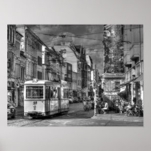 Straßenszene, Bremen Poster