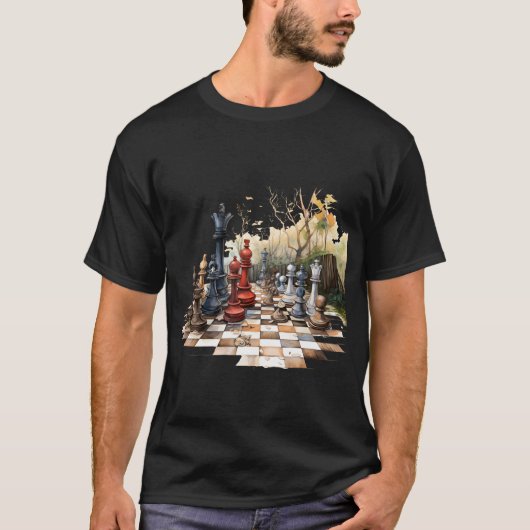 Strategic Moves: Chessboard King T-shirt (Voorkant)