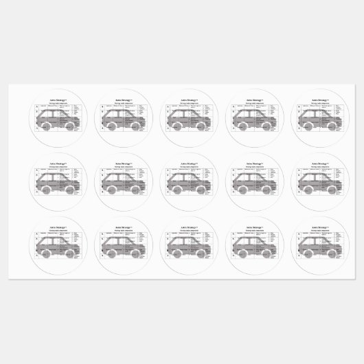 Strategie - Cirkel Waterdicht Label (3,8 cm) (Vel)