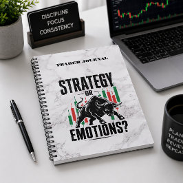 Strategie of Emoties Handelsmentaliteit marmer Ont Notitieboek