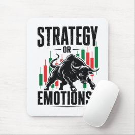 Strategie of Emoties Stier Trading Mentaliteit Ont Muismat